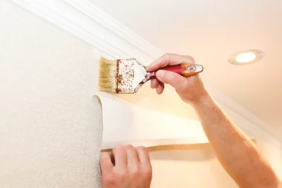 Pose de papier peint au Chambon — revêtements muraux et toiles de verre